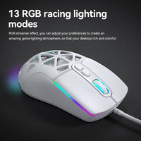 Ratón para Juegos con Cable RGB, 12800DPI, 7D, Programable, 13 Luces RGB, Ratón para Juegos 6D con Parte Trasera Magnética para Computadora de Escritorio