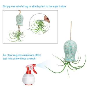 छोटे हवा संयंत्र धारक अद्वितीय प्यारा ऑक्टोपस Pufferfish व्यंग्य जेलीफ़िश हवा संयंत्र पिछलग्गू दीवार बोने की मशीन - Product Image 6