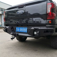 ECOCALO 4X4 Offroad Barre de protection arrière en acier poli, ensemble complet avec barre de remorquage et éclairage pour T9 After Market
