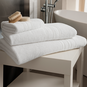 Blanco Ecológico Tejido Rectangular Algodón colores sólidos 299 y por debajo de OEM HOTEL TOALLAS De Vietnam - Product Image 1