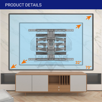 Support mural pour téléviseur robuste avec VESA 600x400mm, compatible avec les écrans de 40 à 80 pouces, capacité de 45,5 kg ±5 °   Personnalisation OEM disponible