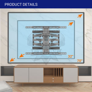 <span class=keywords><strong>Support</strong></span> <span class=keywords><strong>mural</strong></span> pour téléviseur à mouvement complet pour écrans de <span class=keywords><strong>45</strong></span> à 75 <span class=keywords><strong>pouces</strong></span>, robuste, 180° °   Bras articulé pivotant avec charge maximale de <span class=keywords><strong>45</strong></span>,5 kg, directement de l'usine - Product Image 5