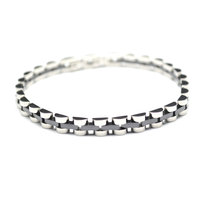 Personnalisation prix usine haute qualité bleu noir blanc céramique à facettes bracelet en acier inoxydable pour hommes bijoux