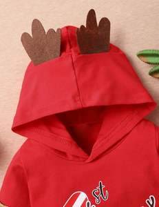 Tenue pour bébé garçon, <span class=keywords><strong>mon</strong></span> <span class=keywords><strong>1er</strong></span> <span class=keywords><strong>Noël</strong></span>, imprimé de dessin animé, barboteuse, pantalon et chapeau, ensembles de vêtements de 0 à 12 mois - Product Image 3