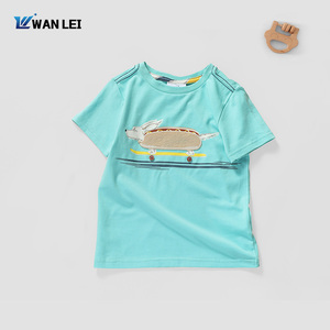 Boutique Minimalistisches Jungen-Sommerset Luxuriöse Baumwollmischung Kinderkleidung Elegantes Kleinkind <span class=keywords><strong>2</strong></span>-Teiliges Outfit Familien-Partnerlook - Product Image 3