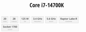 Nuevo CPU I9 I7 I3 14600KF 14700KF 14900KF DDR5 para Ordenador de Escritorio/Estación de Trabajo - LGA 1700/Socket 1851 - Product Image 6