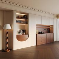 Buffet de style nordique personnalisé avec éclairage LED pour salon moderne
