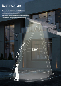 Hiqh calidad impermeable Ip65 al aire libre anochecer hasta el <span class=keywords><strong>amanecer</strong></span> 100W integrado todo en dos LED Luz de calle solar fabricante Zhongshan - Product Image 5