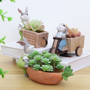 Maceta Pequeña <span class=keywords><strong>de</strong></span> Estilo Japonés con Diseño <span class=keywords><strong>de</strong></span> Conejito, para Suculentas, Decoración <span class=keywords><strong>de</strong></span> Escritorio, Hogar, <span class=keywords><strong>Balcón</strong></span>, Jardinería, Venta al por Mayor - Product Image 4
