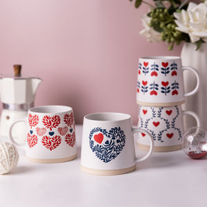 Offre Spéciale tasse de coeur créative tasse à café en céramique faite à la main avec impression en relief de cire Couple saint valentin tasses cadeaux - Product Image 1