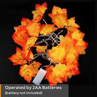Guirlande lumineuse LED Pafu en forme de feuilles d'érable, étanche, pour l'automne, décoration intérieure et extérieure pour Thanksgiving et Halloween