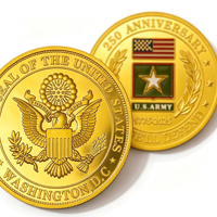 Pièce de collection Challenge Coin, Grande Sceau des États-Unis, médaille commémorative plaquée or, souvenir pour les vétérans et les collectionneurs