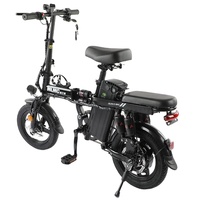 Vélo électrique - Vélo pliant électrique 400W pour adultes, batterie au lithium amovible 48V, vélo électrique pliable 14 pouces pour femmes et hommes