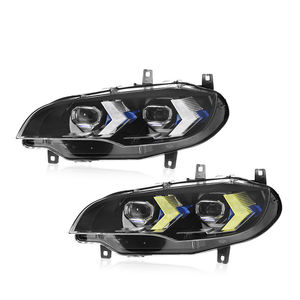 Conjunto de Faros Delanteros para Modelos <span class=keywords><strong>BMW</strong></span> <span class=keywords><strong>X6</strong></span>-E71 2008-2014, Actualización con Luces LED de Circulación Diurna y Señal de Giro Dinámica - Product Image 3