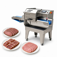 Machine à trancher le bœuf cuit, trancheuse à viande commerciale pour charcuterie, coupe-jambon et bacon automatique pour restaurant et usine de transformation