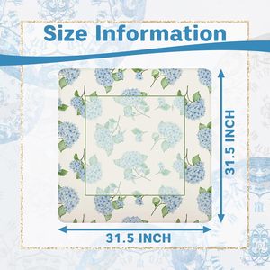 Tapete Antideslizante para Mahjong con Diseño Floral, Mantel <span class=keywords><strong>de</strong></span> Algodón Resistente para Póker, Cartas, Dominó y Juegos <span class=keywords><strong>de</strong></span> Fichas, Diseño <span class=keywords><strong>de</strong></span> Hortensia Azul - Product Image 2
