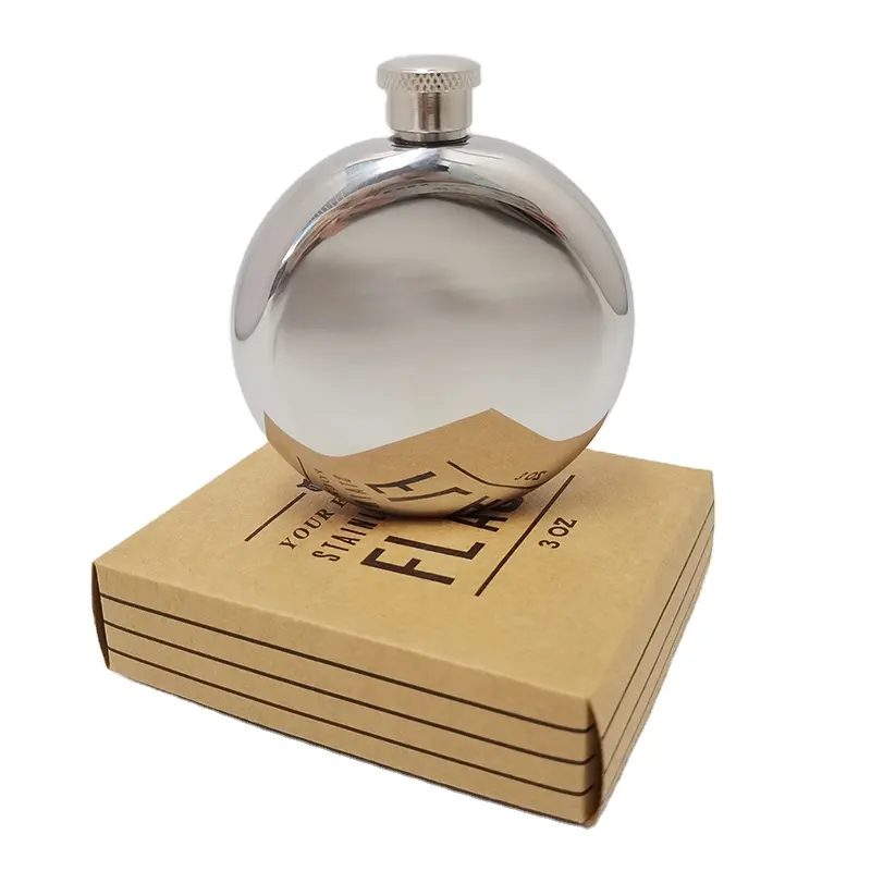 Promotie Geschenk Mini Hip Flesjes Draagbare 3Oz 5Oz 8Oz RVS Ronde Zak Voor Wijn Whisky Likeur Voor Man Vrouw