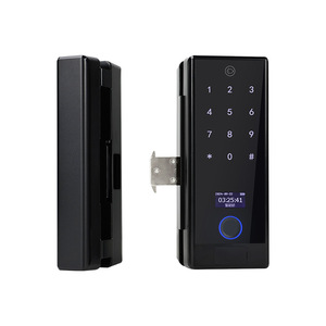 Dyep 801 Fingerprint Lock For Glass Door With Password Card Swipe And Key No Drilling Required - Product Image 1