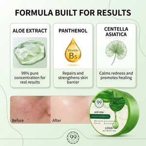 Gel d'aloe vera 100% biologique à base de plantes 300g, hydratant, <span class=keywords><strong>anti</strong></span>-rides, gel d'aloe vera pur, crème nourrissante pour les soins de la peau - Product Image 3