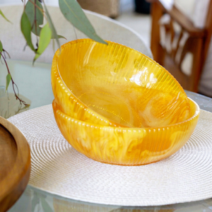 Juego de Tazones para Servir de Resina Ecológica, Hechos a Mano, de Alta Calidad, Altamente Pulidos, con Diseño Clásico, para el Hogar, Restaurantes y Fiestas - Product Image 1