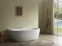 Ensemble d'accessoires de salle de bain en acrylique pour baignoire ovale murale, idéal pour la maison, l'hôtel, la villa