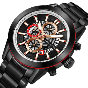 Skmei-montre de sport pour hommes, MINI FOCUS MF0285G, nouveau chronographe <span class=keywords><strong>noir</strong></span>, bracelet en <span class=keywords><strong>acier</strong></span> inoxydable, à Quartz, décontractée, <span class=keywords><strong>horloge</strong></span> - Product Image 5