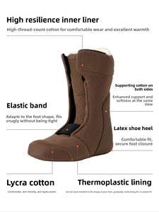 VAMEI Chaussures <span class=keywords><strong>de</strong></span> <span class=keywords><strong>ski</strong></span> tout-terrain à double boucle, à enfiler rapidement, avec semelle EVA intégrale, pour la montagne - Product Image 2