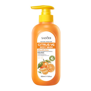 SADOER <span class=keywords><strong>Gel</strong></span> Douche Éclaircissant Citrus VC 500ml - Nettoyage en Profondeur 3 Couches, Élimination de 97% de la Saleté, Éclat à la Niacinamide, pH 5.5-6.5 - Product Image 5