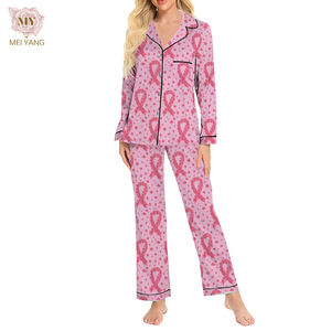 Pantalones de pijama de mujer de diseño personalizado de alta calidad, conjunto suave de 2 piezas para pijamas de mujer de alta calidad estampados de primavera - Product Image 5