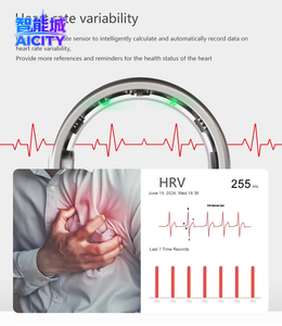 AICITY Anneau Intelligent Portable Technologie Open Source Personnalisable Anillo Inteligente Stress Température SpO2 HRV Sommeil Santé Vitale - Product Image 4
