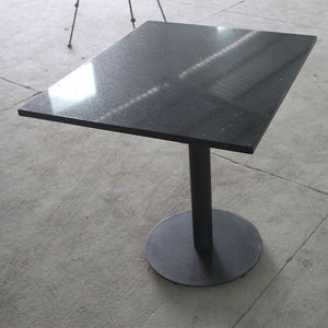 Su misura sala da pranzo mobili in pietra di quarzo Corian tavolo da pranzo nero antigraffio mobili ristorante - Product Image 3