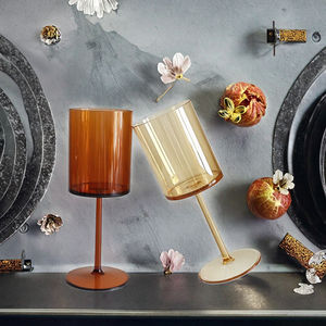 كؤوس نبيذ بلاستيكية ذهبية وردية زرقاء بنية أنيقة لحفلات الزفاف والمناسبات - Product Image 2