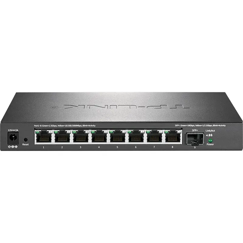 Commutateur réseau Gigabit TL-SE2109 8 ports 2.5GBps SFP + adaptateur de commutateur Ethernet coque en acier concentrateur de commutation LAN RJ45 rapide