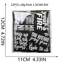 Écologique Fer-Sur Ordinateur Broderie Noir Anglais Mots Ne Jamais Abandonner Être Votre Meilleur Patch pour Chapeau Sac Vêtements Décoration