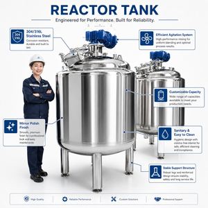 Reactor de tornillo sin fin de laboratorio Ace 100L 200L 300L 500L para pirólisis rápida de biomasa, tanque de acero inoxidable de doble camisa - Product Image 3