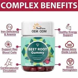 โรงงานผลิตโดยตรง คอมแบท เจเนอรัล แฟตไทตี้ ช่วยเพิ่มพลังงานและความมีชีวิตชีวาโดยรวม 60 กัมมี่บีทรูท - Product Image 3