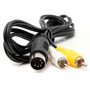 도매 HD AV 케이블 코드 와이어 5Pin 6FT RCA 어댑터 오디오 비디오 케이블 SEGA Genesis MD1 메가 드라이브