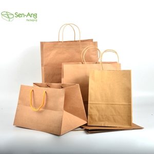 SenAng03-Bolsa De Papel De grado alimenticio verde, 50 bolsas De Papel De pie, color marrón, venta al por mayor - Product Image 4