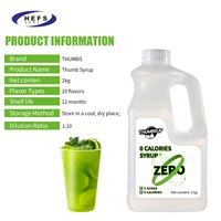 2kg de sucre concentré liquide de sirop de stevia zéro calorie pour café lait thé boutique boissons pour Boba Bubble Tea Ingrédients