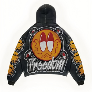 Sudadera con Capucha Unisex de Alta Calidad, 100% Algodón Francés, Estilo Holgado con Hombros Caídos, Diseño Estampado Urbano, Temporada de Otoño - Product Image 2