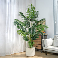 Palmier Areca Artificiel de 7 Pieds, Plante Artificielle en Pot, Grande Plante Artificielle pour l'Intérieur, Salon, Bureau, Décoration de la Maison