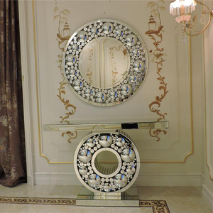 Hàng Mới Về Hành Lang Bàn Điều Khiển Gương Đặc Biệt Với Bộ Gương Treo Tường Mesa Consola Con Espejo - Product Image 1