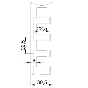 Conector de Batería de Acero Niquelado de 0.15x22.5mm de Ancho y 30.5mm de Boca para 21700, Diseñado para Tiras de Níquel 21700 - Product Image 3