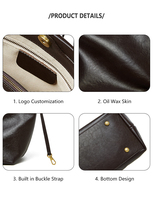 Cuir Grain Supérieur Véritable Vintage Automne Grand Imperméable Travail Weekend Université Voyage Sac Femme Épaule Tote