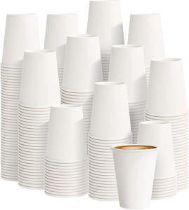 Custom Logo Bio-Degradable Disposable Coffee <b>Cup</b> with Lid Water-Based Liner for Hot Coffee Free <b>Plastic</b> Cardboard Paper Material - Product Image 1