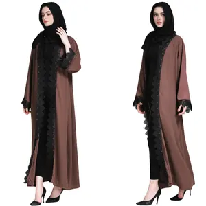 2021 ultimi disegni Kaftan New Fashion islamico musulmano abito Cardigan da donna turchia pizzo stile caldo Abaya abito musulmano da donna