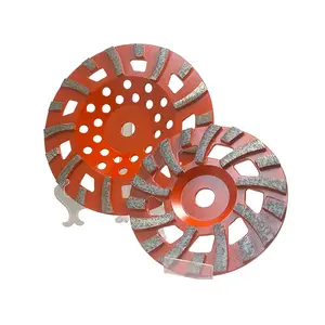 Low price grinder wheel 7"*6 long teeth stone abrasive cutting grinding flexible wheel for floor grinder