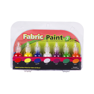 Ensemble de <span class=keywords><strong>peinture</strong></span> sur tissu 3D de 30ml, 7 couleurs acryliques <span class=keywords><strong>pour</strong></span> le bricolage, le papier, le <span class=keywords><strong>textile</strong></span> et la toile. - Product Image 1