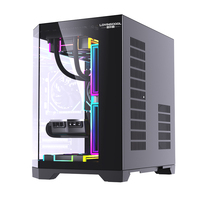 Lovingcool Nuevo diseño Computadoras de vidrio templado Carcasa Vista completa PC Gamers Case Completo Computadora de escritorio MATX Gaming Case