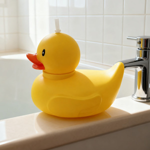 Vaso de Plástico Personalizado de 1000 ml con Forma de Pato, con Tapa y Pajita |   Vaso de Té de Burbujas con Diseño Creativo de Animales y Gran Capacidad para Niños - Product Image 2